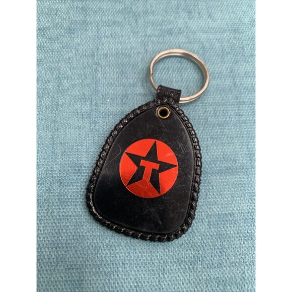 Vintage TEXACO OIL HAVOLINE FORMULA 3  Black keychain keyring 2.25” - Picture 2 of 2